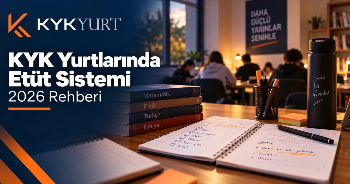 KYK Yurtlarında Etüt Odaları ve Çalışma Düzeni 2026