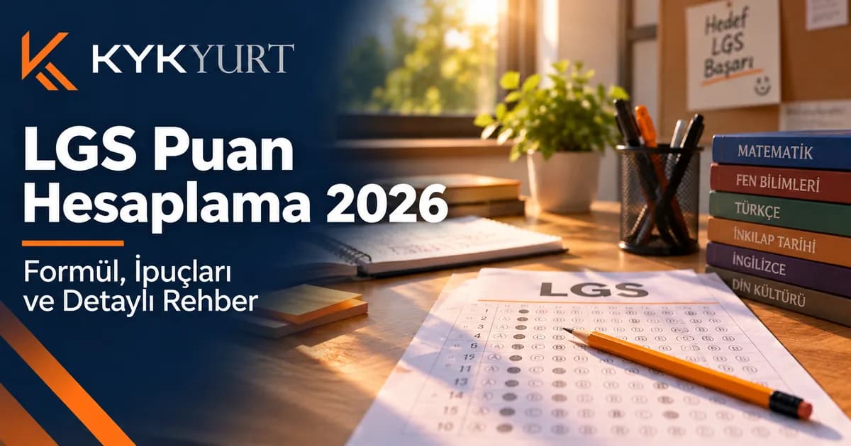 LGS Puan Hesaplama 2026: Net, Standart Puan ve Yüzdelik